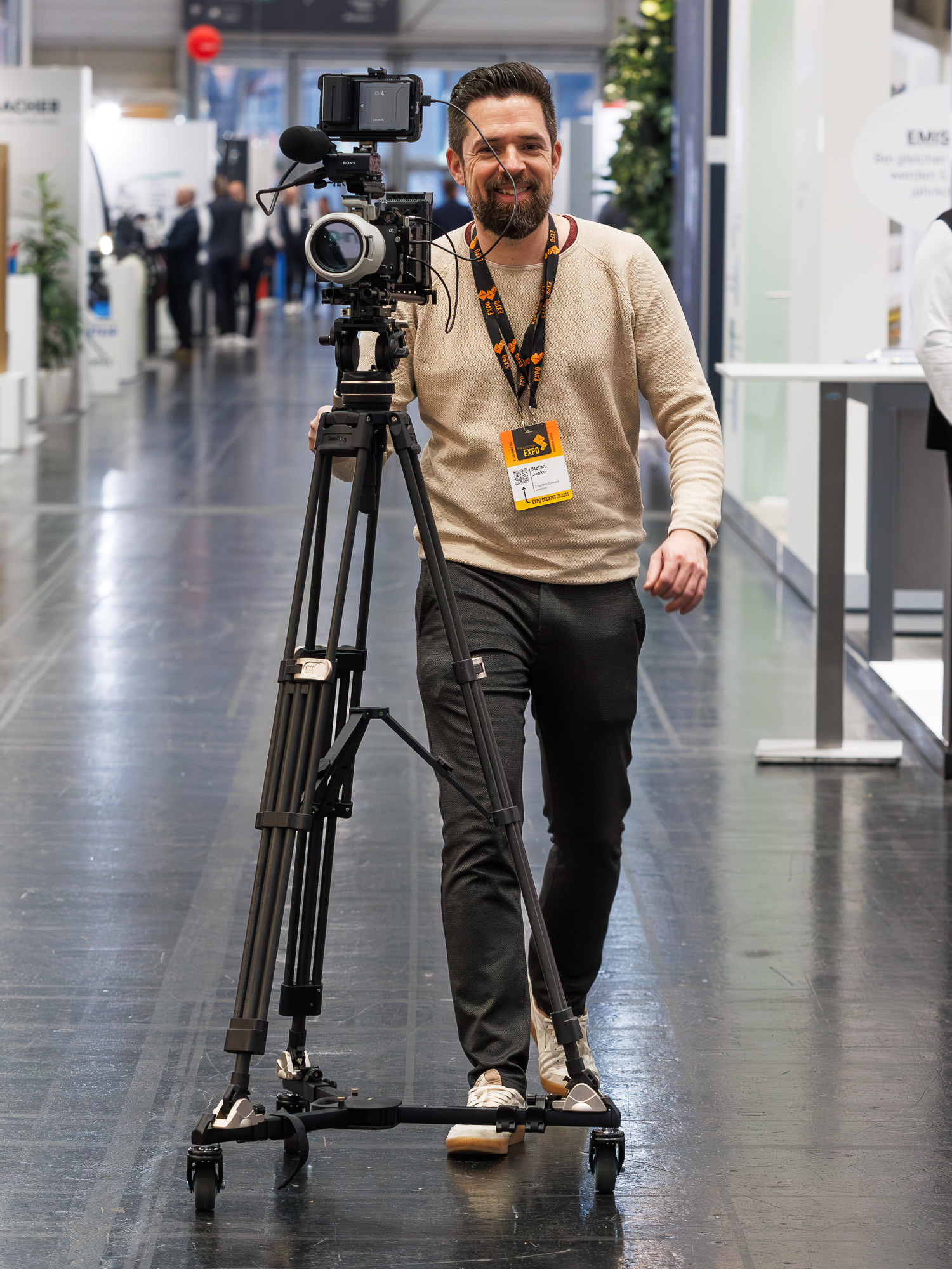 Stefan Janko bei einer Event-Videoproduktion